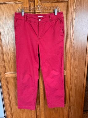 LOFT Monroe Straight Pink Pants Size 6 | Stretch Mid Rise